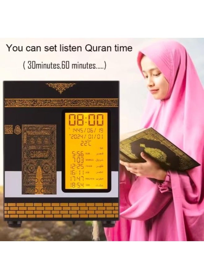 ساعة أذان الكعبة مع تذكير بالصلاة وتلاوة القرآن مع ترجمة بلغات متعددة، وسماعة بلوتوث - Image 3